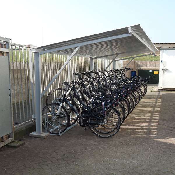 Shelters, Canopies, Walkways and Bin Stores | Cycle Shelters | FalcoTel-E Cycle Shelter | image #3 |  