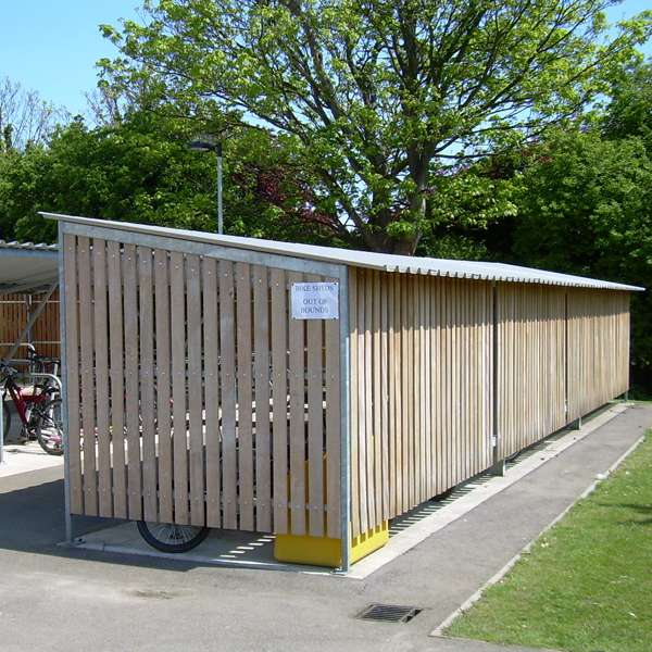 Shelters, Canopies, Walkways and Bin Stores | Cycle Shelters | FalcoTel-E Cycle Shelter | image #4 |  