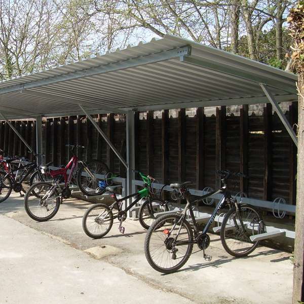 Shelters, Canopies, Walkways and Bin Stores | Cycle Shelters | FalcoTel-E Cycle Shelter | image #5 |  