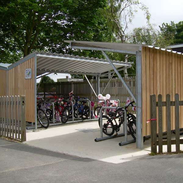 Shelters, Canopies, Walkways and Bin Stores | Cycle Shelters | FalcoTel-E Cycle Shelter | image #6 |  