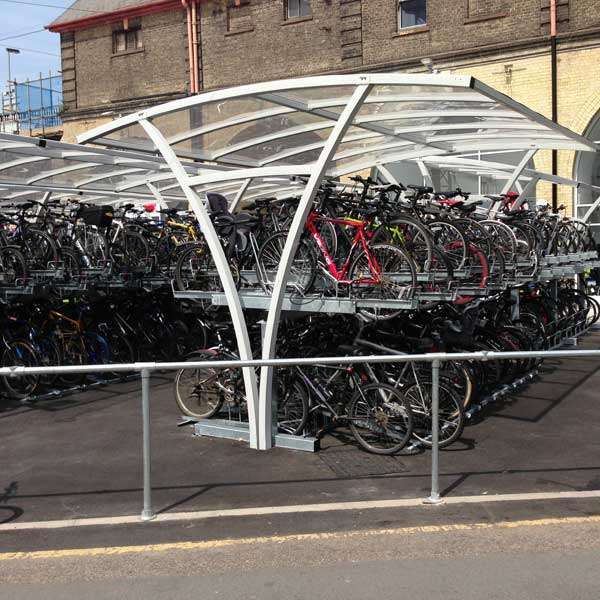 Shelters, Canopies, Walkways and Bin Stores | Cycle Shelters | FalcoRail Double-Sided Cycle Shelter | image #4 |  