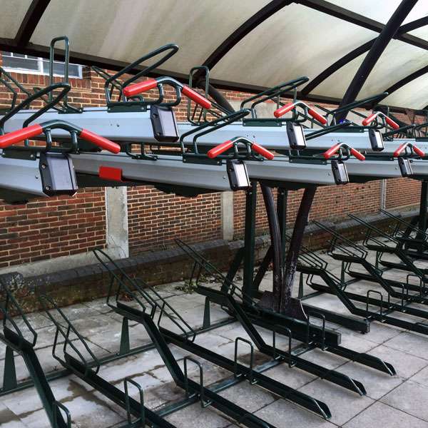Cycle Parking | Compact Cycle Parking | FalcoLevel-Premium+ Two-Tier Cycle Parking | image #11 |  