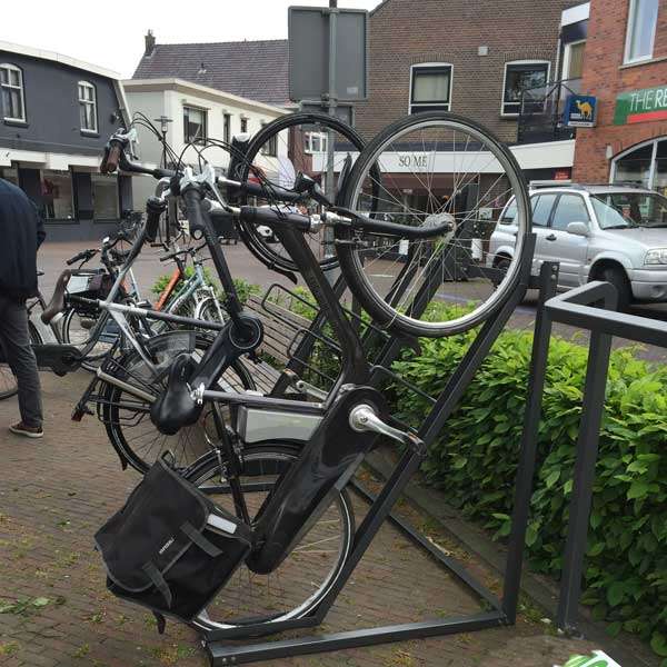 Cycle Parking | Compact Cycle Parking | FalcoVert-Pro Semi Vertical Cycle Rack | image #2 |  