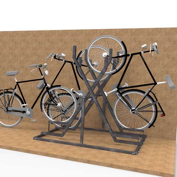 Cycle Parking | Compact Cycle Parking | FalcoVert-Pro Semi Vertical Cycle Rack | image #4 |  