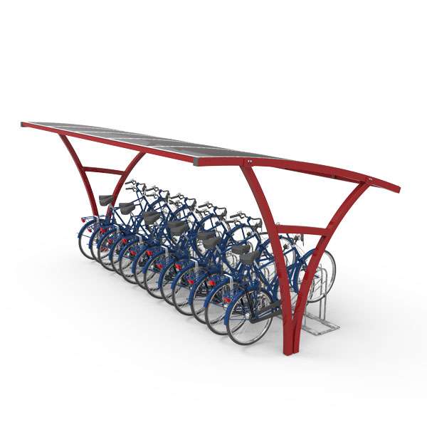 Shelters, Canopies, Walkways and Bin Stores | Cycle Shelters | FalcoRail-Low Cycle Shelter | image #1 |  