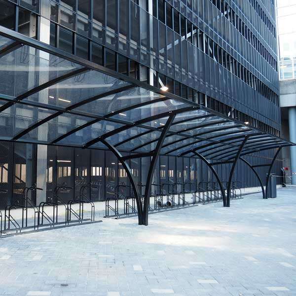Shelters, Canopies, Walkways and Bin Stores | Cycle Shelters | FalcoRail-Low Cycle Shelter | image #5 |  