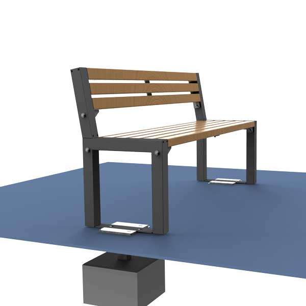 Street Furniture | Seating and Benches | FalcoAcero Seat (Hardwood) | image #7 |  
