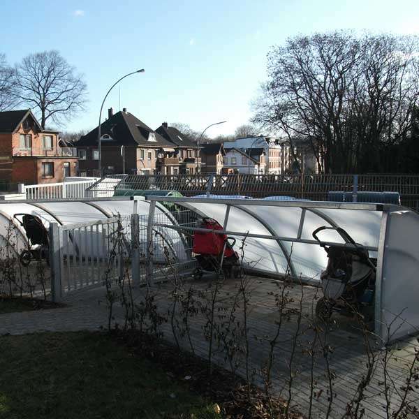 Shelters, Canopies, Walkways and Bin Stores | Storage Shelters | FalcoRoller Buggy Shelter | image #9 |  