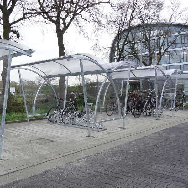 Shelters, Canopies, Walkways and Bin Stores | Cycle Shelters | FalcoLite Double-Sided Cycle Shelter | image #7 |  