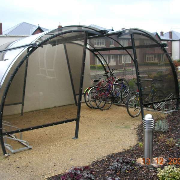 Shelters, Canopies, Walkways and Bin Stores | Cycle Shelters | FalcoLite Cycle Compound | image #5 |  