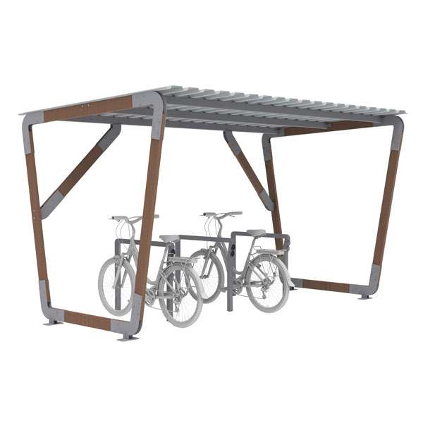 Shelters, Canopies, Walkways and Bin Stores | Cycle Shelters | FalcoInfinity Circular Cycle Shelter | image #1 |  