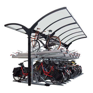 Shelters, Canopies, Walkways and Bin Stores | Shelters for Two-Tier Cycle Racks | FalcoGamma 2Hi double-sided shelter for Two Tier Cycle Racks | image #1| shelter-two-tier-cycle-rack-cycle-parking