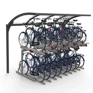 Shelters, Canopies, Walkways and Bin Stores | Shelters for Two-Tier Cycle Racks | FalcoGamma 2Hi single-sided shelter for Two Tier Cycle Racks | image #1| shelter-two-tier-cycle-rack-cycle-parking