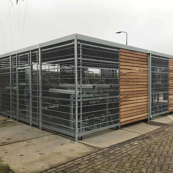 Shelters, Canopies, Walkways and Bin Stores | Shelters for Two-Tier Cycle Racks | FalcoLok-600 for Two-Tier Cycle Racks | image #4 |  