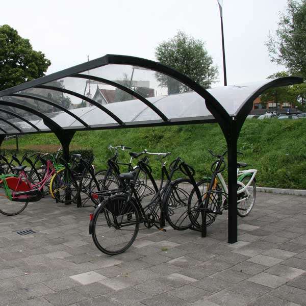 Shelters, Canopies, Walkways and Bin Stores | Cycle Shelters | FalcoGamma Double-Sided Cycle Shelter | image #2 |  