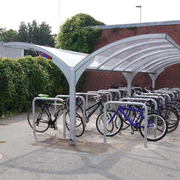 Shelters, Canopies, Walkways and Bin Stores | Cycle Shelters | FalcoGamma Double-Sided Cycle Shelter | image #4 |  