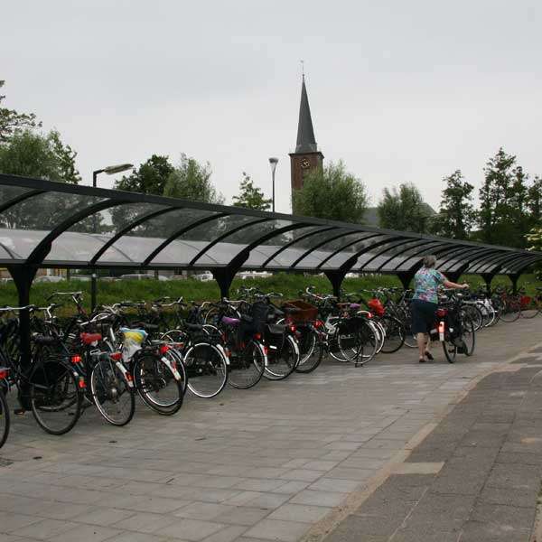 Shelters, Canopies, Walkways and Bin Stores | Cycle Shelters | FalcoGamma Double-Sided Cycle Shelter | image #5 |  