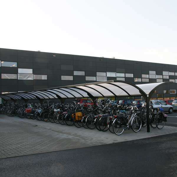 Shelters, Canopies, Walkways and Bin Stores | Cycle Shelters | FalcoGamma Double-Sided Cycle Shelter | image #6 |  
