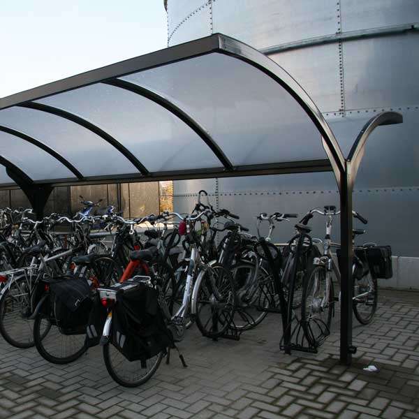 Shelters, Canopies, Walkways and Bin Stores | Cycle Shelters | FalcoGamma Double-Sided Cycle Shelter | image #7 |  