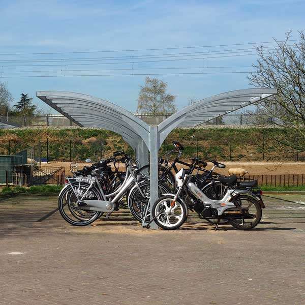 Shelters, Canopies, Walkways and Bin Stores | Cycle Shelters | FalcoGamma Double-Sided Cycle Shelter | image #11 |  