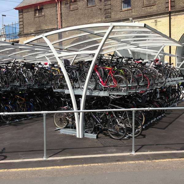 Cycle Hubs | Cycle Hub Designs | FalcoRail Double-Sided Cycle Shelter | image #4 |  