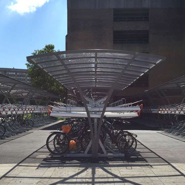 Shelters, Canopies, Walkways and Bin Stores | Cycle Shelters | FalcoRail Double-Sided Cycle Shelter | image #6 |  