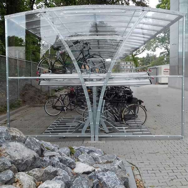 Shelters, Canopies, Walkways and Bin Stores | Cycle Shelters | FalcoRail Double-Sided Cycle Shelter | image #7 |  