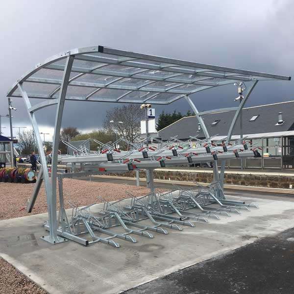 Cycle Hubs | Cycle Hub Designs | FalcoRail Double-Sided Cycle Shelter | image #8 |  