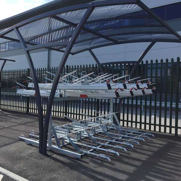 Cycle Hubs | Cycle Hub Designs | FalcoRail Double-Sided Cycle Shelter | image #9 |  