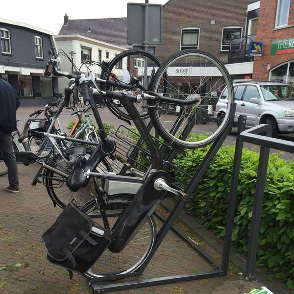 Cycle Parking | Cycle Racks | FalcoVert-Pro Semi Vertical Cycle Rack | image #2 |  