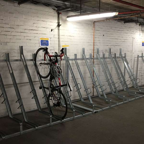 Cycle Parking | Cycle Racks | FalcoVert-Pro Semi Vertical Cycle Rack | image #6 |  