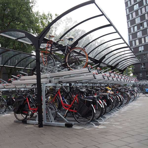 FalcoGamma double-sided shelter for Two Tier Cycle Racks | Falco UK LTD