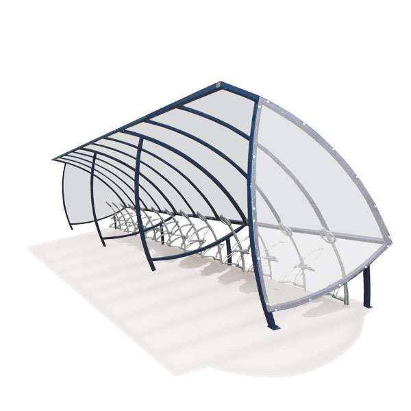 Shelters, Canopies, Walkways and Bin Stores | Cycle Shelters | FalcoSail Cycle Shelter | image #1 |  
