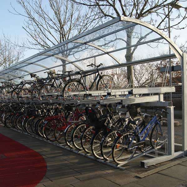 Shelters, Canopies, Walkways and Bin Stores | Shelters for Two-Tier Cycle Racks | FalcoGamma 2Hi single-sided shelter for Two Tier Cycle Racks| shelter-two-tier-cycle-rack-cycle-parking Shelters, Canopies, Walkways and Bin Stores | Shelters for Two-Tier Cycle Racks | FalcoGamma 2Hi single-sided shelter for Two Tier Cycle Racks | image #3 | shelter-two-tier-cycle-rack-cycle-parking