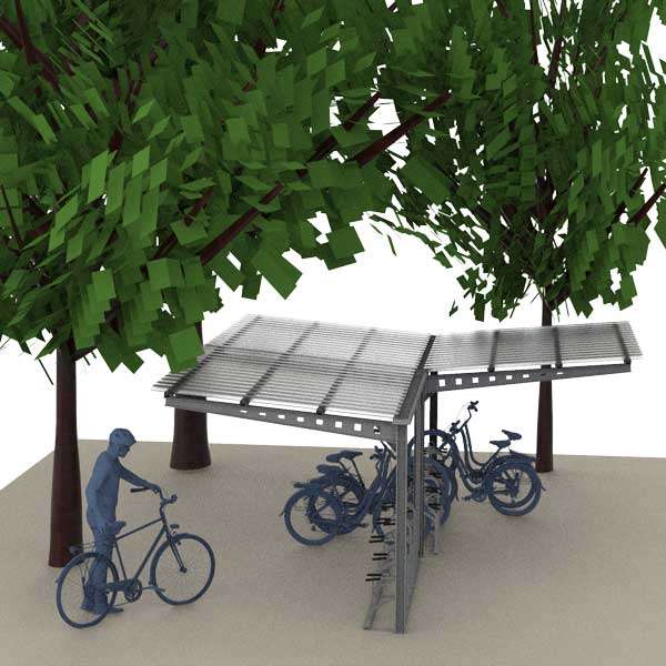 Shelters, Canopies, Walkways and Bin Stores | Cycle Shelters | FalcoAndo Double-Sided Cycle Shelter Shelters, Canopies, Walkways and Bin Stores | Cycle Shelters | FalcoAndo Double-Sided Cycle Shelter | image #6 |