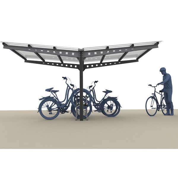 Shelters, Canopies, Walkways and Bin Stores | Cycle Shelters | FalcoAndo Double-Sided Cycle Shelter | image #5 |  