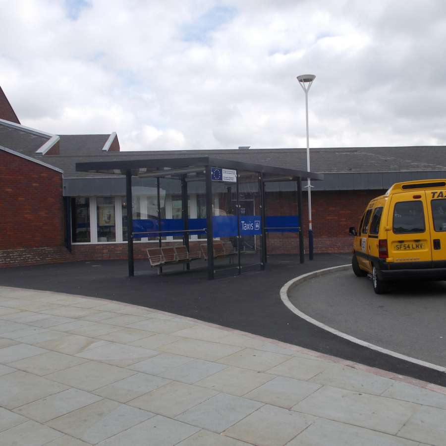 Derby Midland gets Falco Bus, Taxi and Cycle Shelters!