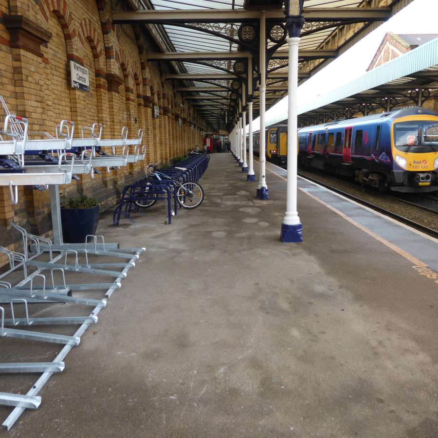 Warrington Station Receives Extra Secure ‘FalcoCam-Plus’ Cycle Stands and Cycle Wheel Ramps!