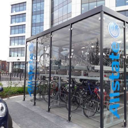Allstate Pushes the Button for Cycle Parking in Belfast
