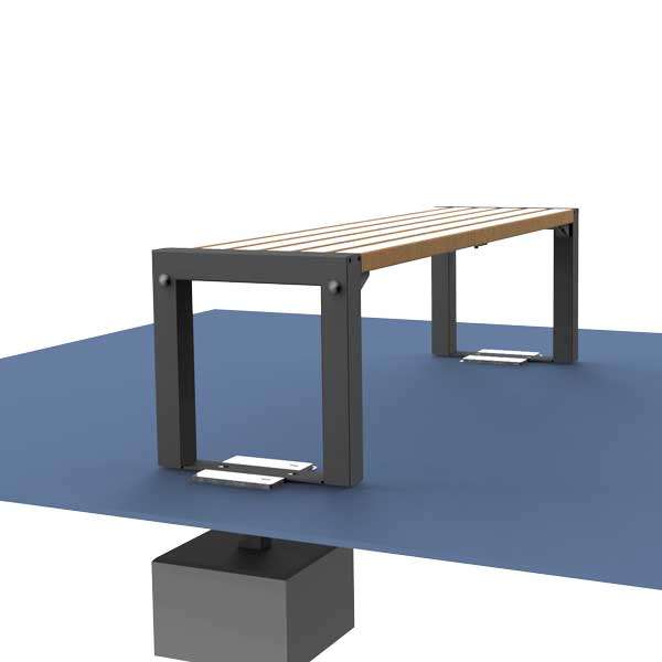 Street Furniture | Seating and Benches | FalcoAcero Bench (Hardwood) | image #6 |  