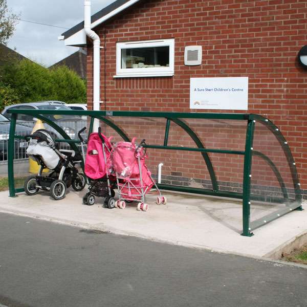 Shelters, Canopies, Walkways and Bin Stores | Storage Shelters | FalcoRoller Buggy Shelter | image #3 |  