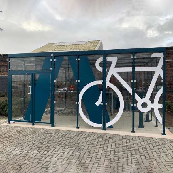 Shelters, Canopies, Walkways and Bin Stores | Shelters for Two-Tier Cycle Racks | Falco Cycle Hub | image #14 |  Crewe Station Cycle Hub