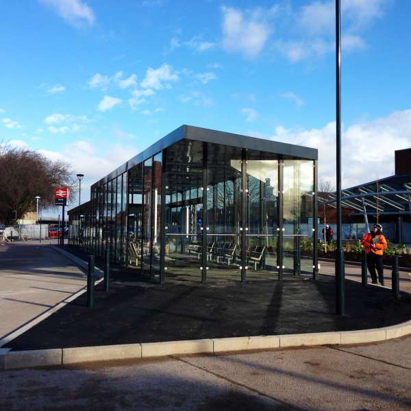 Shelters, Canopies, Walkways and Bin Stores | Shelters for Two-Tier Cycle Racks | Falco Cycle Hub | image #24 |  Waiting Shelter