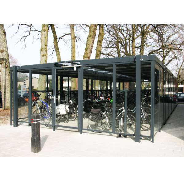 Shelters, Canopies, Walkways and Bin Stores | Shelters for Two-Tier Cycle Racks | Falco Cycle Hub | image #28 |  Cycle Hub Design