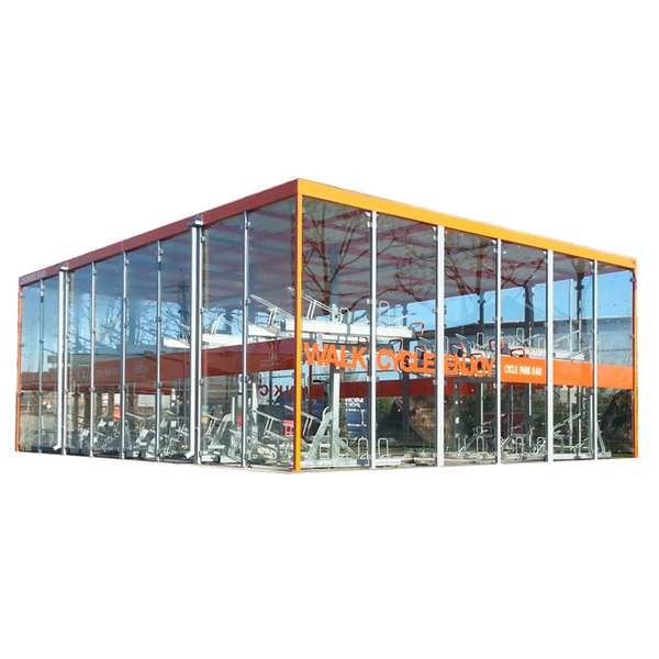 Shelters, Canopies, Walkways and Bin Stores | Shelters for Two-Tier Cycle Racks | Falco Cycle Hub | image #1 |  cycle hub