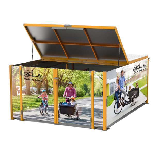 Cycle Parking | Bike Hangars & Cycle Lockers | FalcoCargoBox Cargo Bike Locker | image #16 |  cargo bike locker