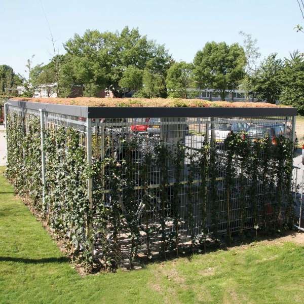 Shelters, Canopies, Walkways and Bin Stores | Bin Stores | FalcoLok-500 Bin Store | image #7 |  Bin Store Steel Mesh