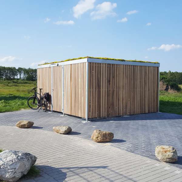 Shelters, Canopies, Walkways and Bin Stores | Bin Stores | FalcoLok-500 Bin Store | image #4 |  Bin Store Green Roof