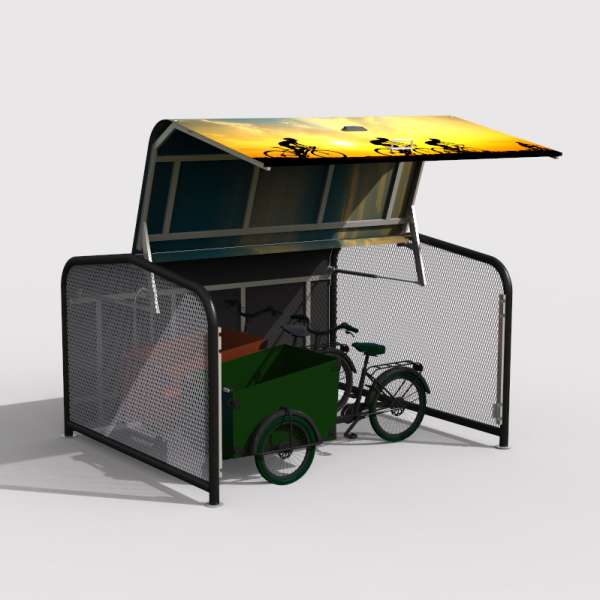 Shelters, Canopies, Walkways and Bin Stores | Cycle Shelters | FalcoPod-Cargo Bike Hangar | image #4 |  FalcoPod-Cargo Bike Hangar