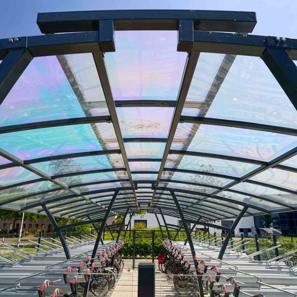Shelters, Canopies, Walkways and Bin Stores | Canopies and Walkways | FalcoRail Cycle Shelter | image #6 |  Cycle Shelter
